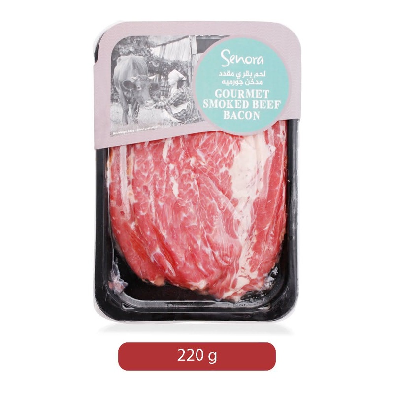 Senora Gourmet Smoked Beef Bacon, 220 g