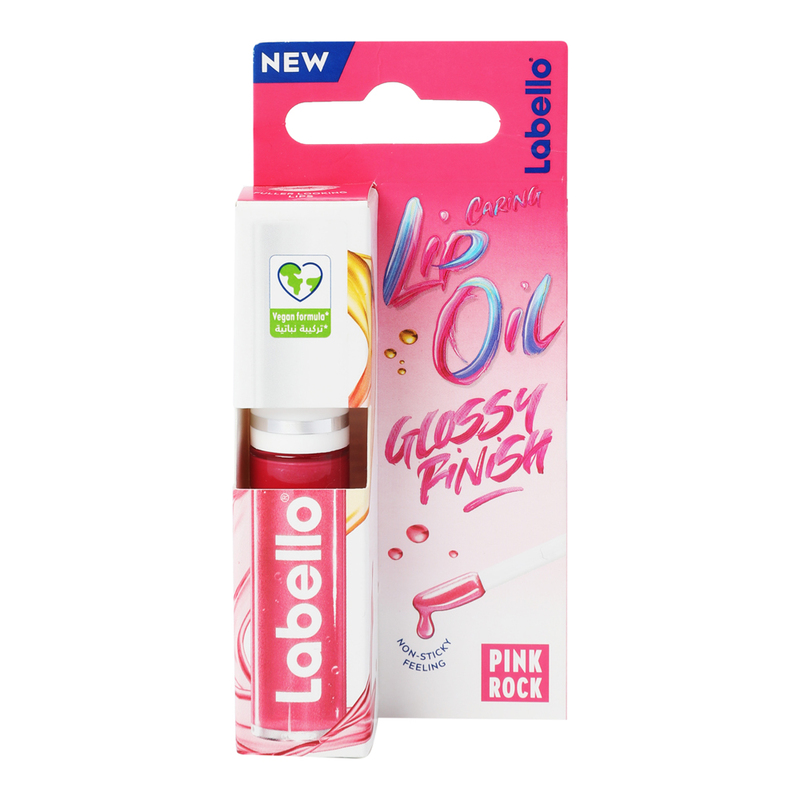 Labello Pink Rock Oil Gloss Finish Lip Balm, 5.5ml, Pink