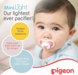 Pigeon Minilight Baby Girl Pacifier, Small, Pink
