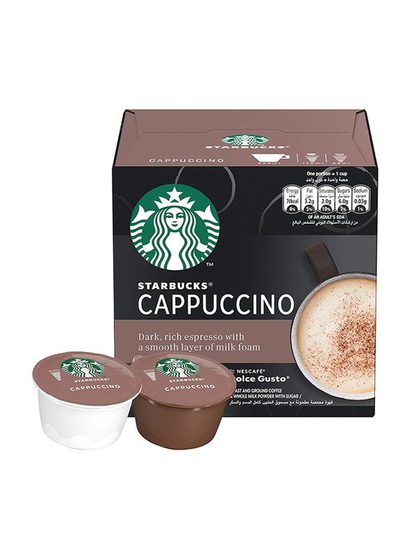 Starbucks Dolce Gusto Cappuccino Rich & Creamy Coffee, 12 x 120g
