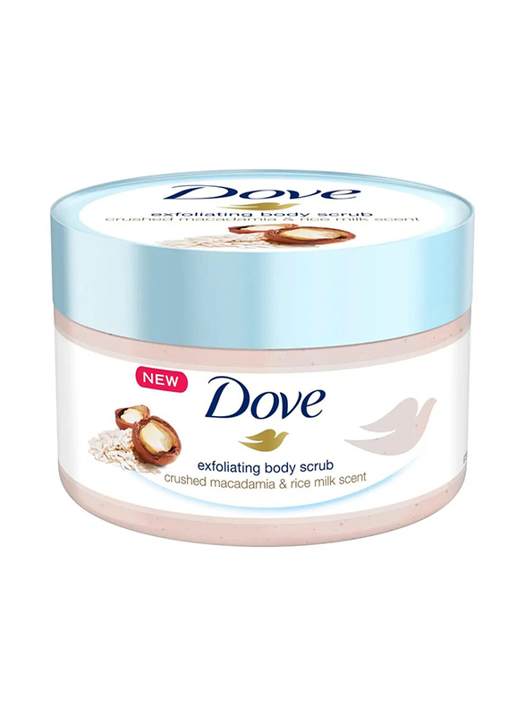 Dove Exfoliating Body Scrub with Macadamia and Rice Milk - 225 ml