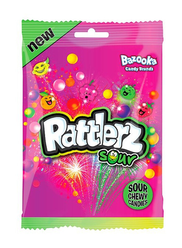 

Bazooka Rattlerz Sour Chewy Candies, 120gm