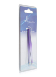 Elfin Stainless Steel Colour Slant Tweezers, 10cm, Purple