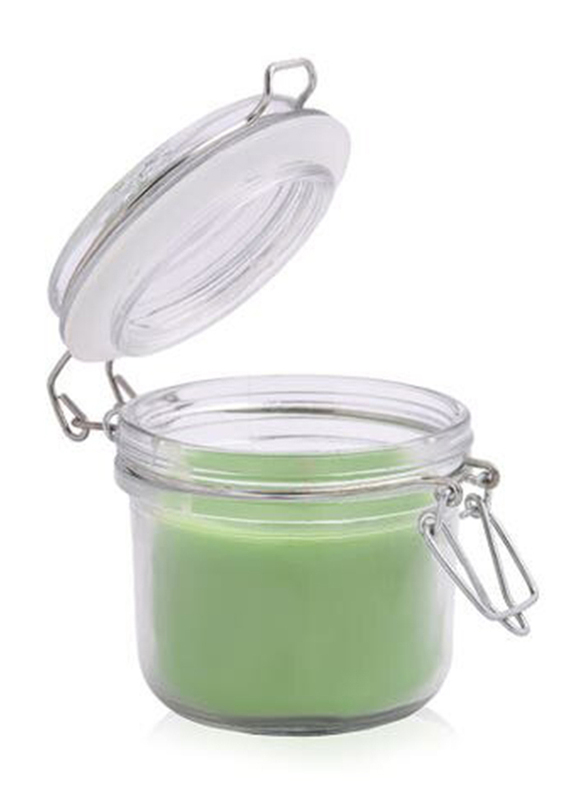 Citronella Small Candles in Glass Jar with Lid, Green