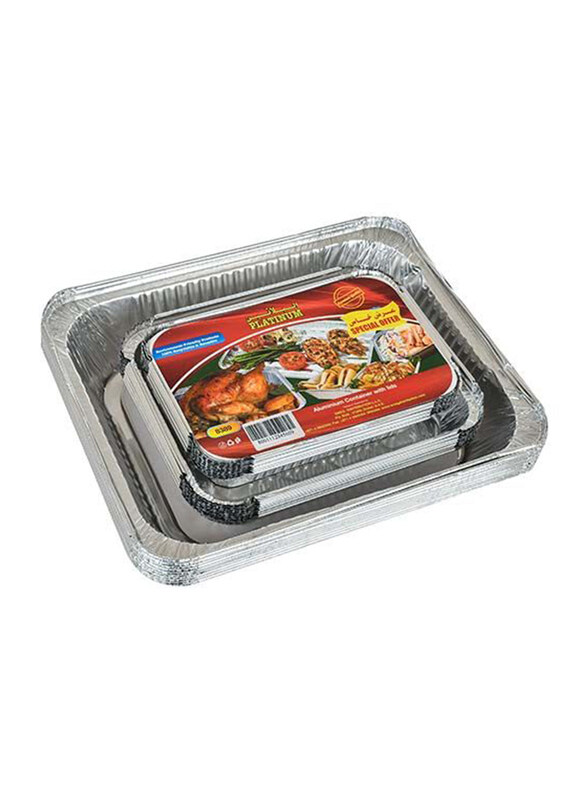 

Platinum 1200cc Aluminium Disposable Food Container, 3 x 10 Pieces