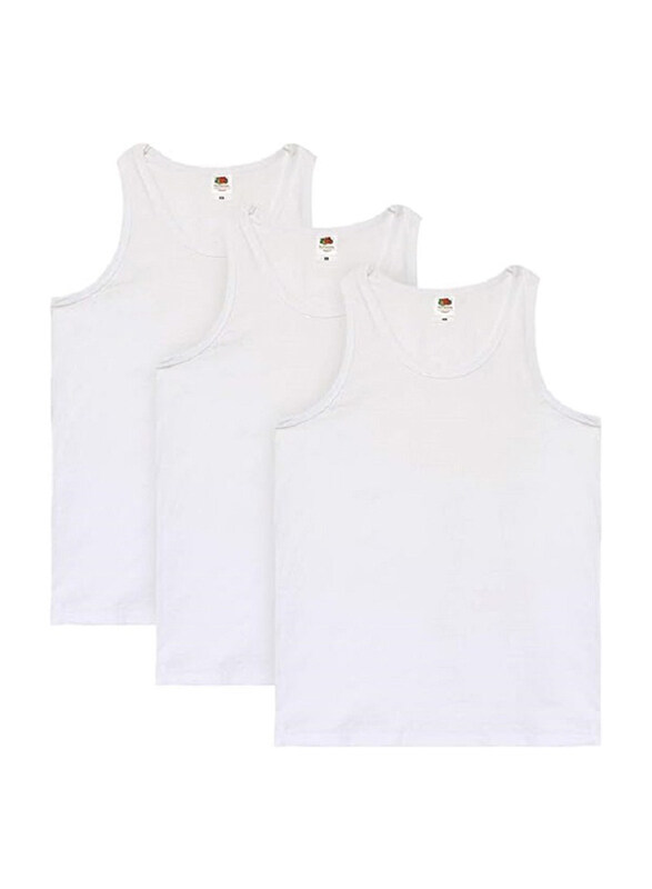 

Fruit Of The Loom Vest, White, XXL, 3 Pieces