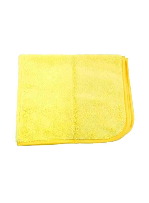 Auto Care Luxury Wash & Dry Microfiber Towel, FLD-006, Yellow/Black