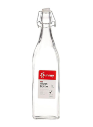 Sunray Square Bottle, 1000ml, Clear