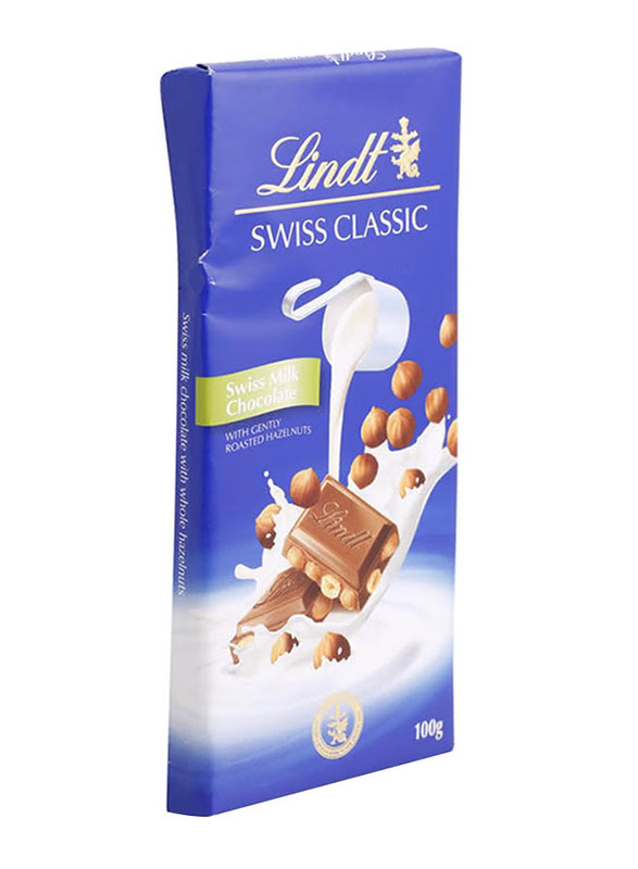 

Lindt Swiss Classic Milk Chocolate With Hazelnut - 100g