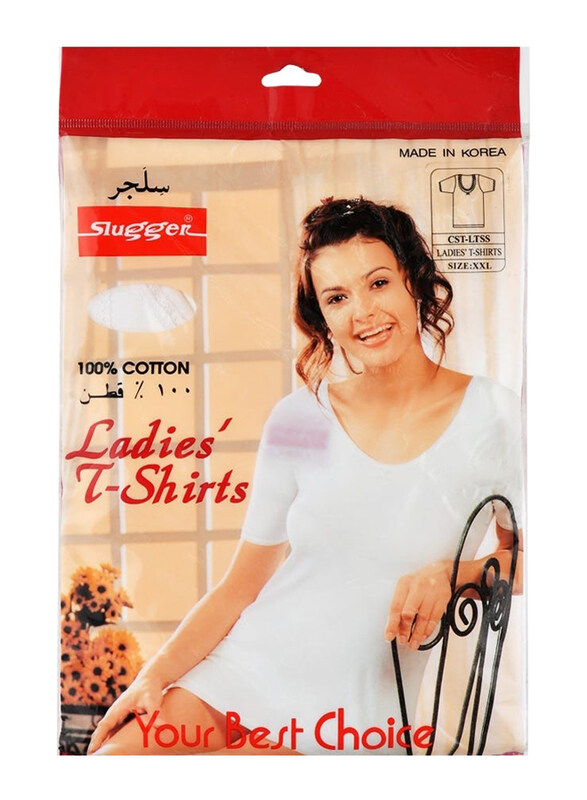 

Slugger Underwear T-Shirt for Women, XXL, White