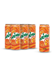 Mirinda Orange, Carbonated Soft Drink - 6 Cans x 245ml