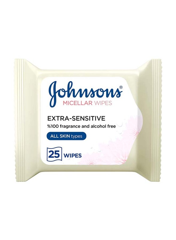 Johnson & Johnson 25 Wipes Facial Cleansing Fragrance Free Wipes for Babies