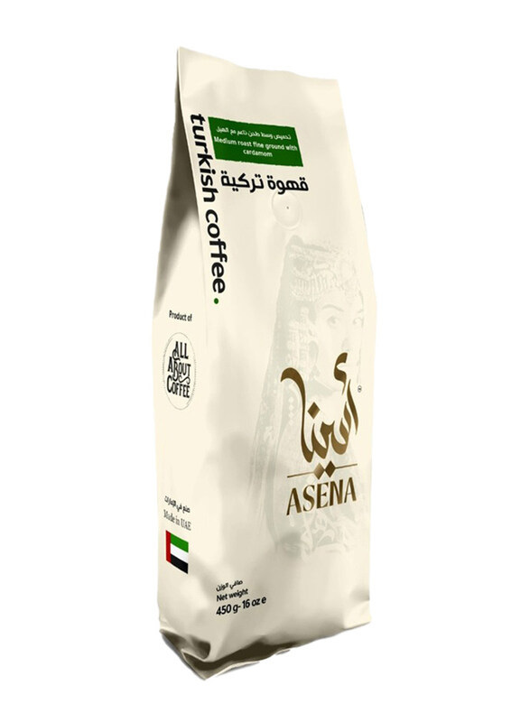 

Asena Turkish Medium Roast Cardamom Coffee, 450g