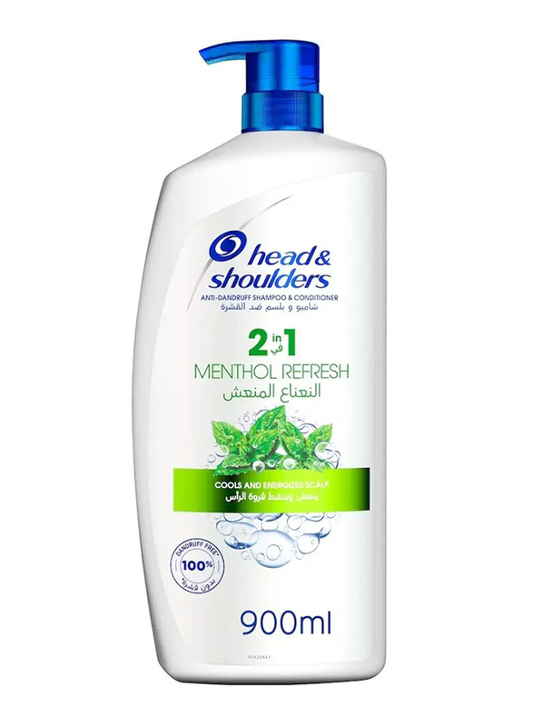 Head & Shoulders Menthol Refresh 2in1 Anti-Dandruff Shampoo with Conditioner - 900 ml