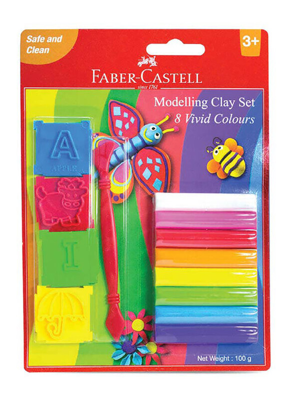 

Faber-Castell 8 Modeling Clay with Mold - 100gm