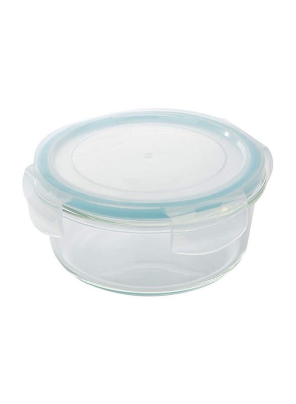 Taliona Borosilicate Glass Boro Pro Round Food Container, 570ml, Blue