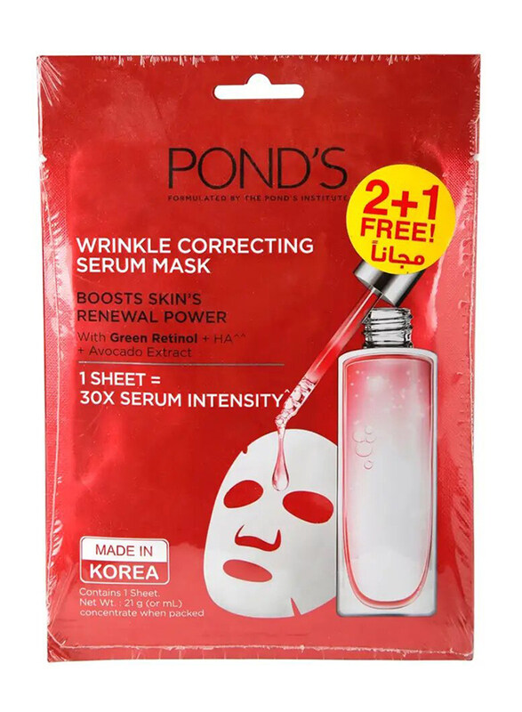 

Ponds Pond's Wrinkle Correct Serum Face Mask - 3 x 21 g