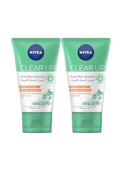 Nivea Facewash Clear Up Deep Pore Cleanser, 2 x 150ml
