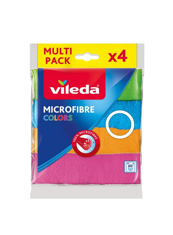 Vileda Microfibre Multipack Cloth, 4 Pieces