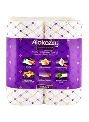Alokozay Premium Quality 2 Ply Multipurpose Towel Rolls, 6 x 60 Sheets