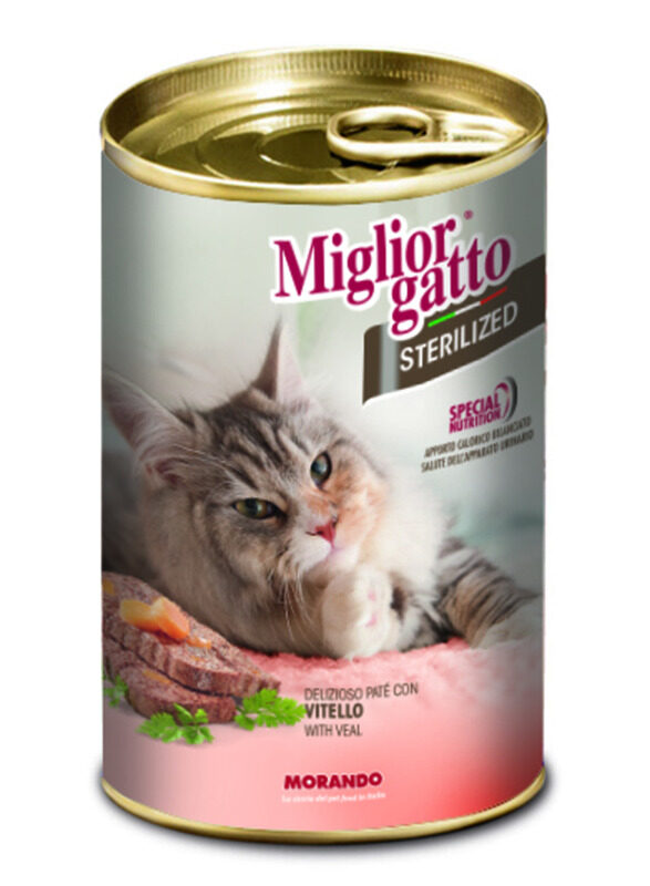 

Miglior Gatto Sterilised Pate Vitello Cat Wet Food, 400 grams