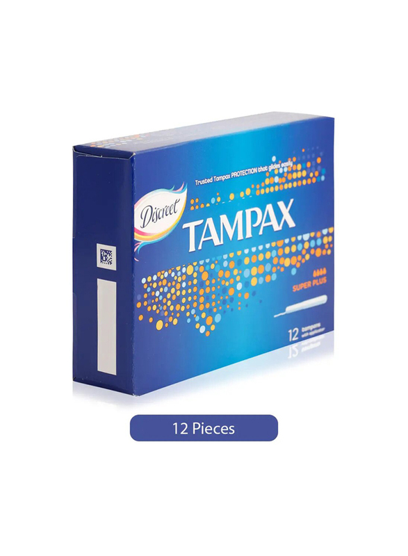 Tampax Super Plus Tampons with Applicator - 12 Pieces