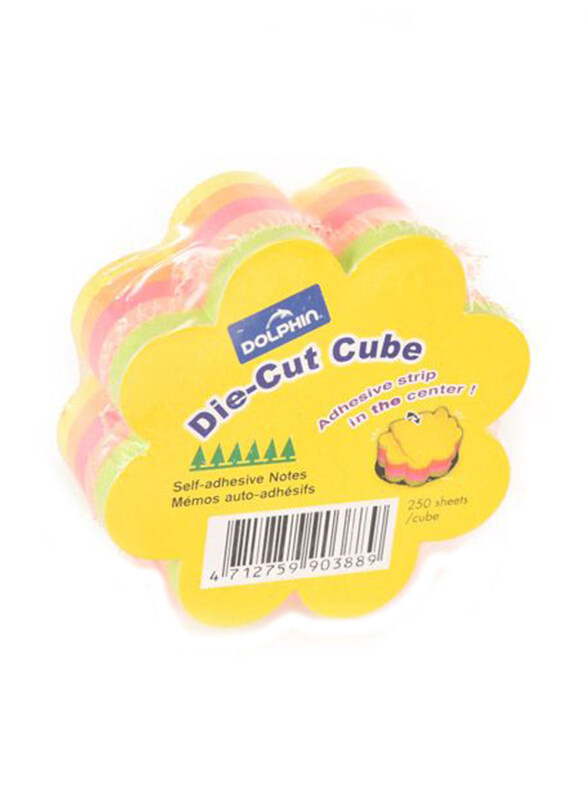 

Dolphin Post It Pad Die Cut Cube, 250 Sheets, Multicolour