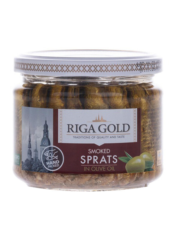 

Riga Gold Smoked Sprats in Olive Oil, 250g