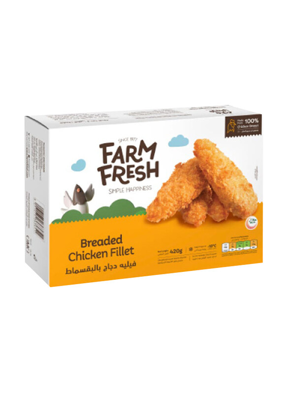 

Farm Fresh Breaded Chicken Fillet, 420g