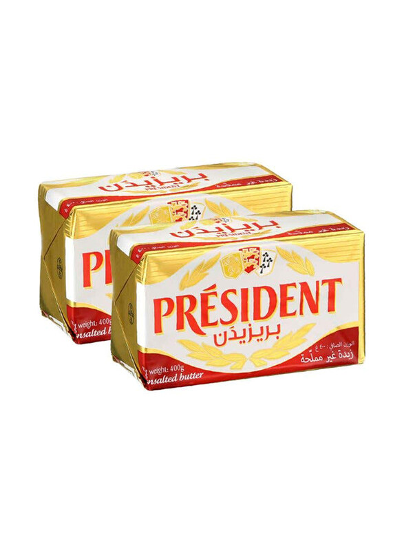

President Unsalted Butter, 2 x 400g