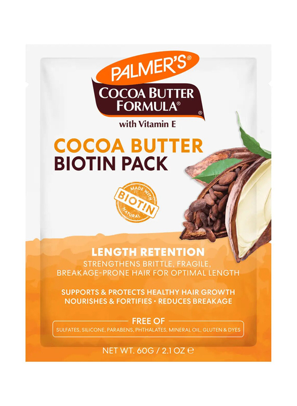 Palmers Cocoa Butter & Biotin Length Retention Biotin Pack, 60g