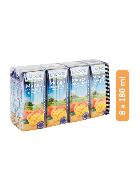 Lacnor Mango Juice, 8 x 180 ml