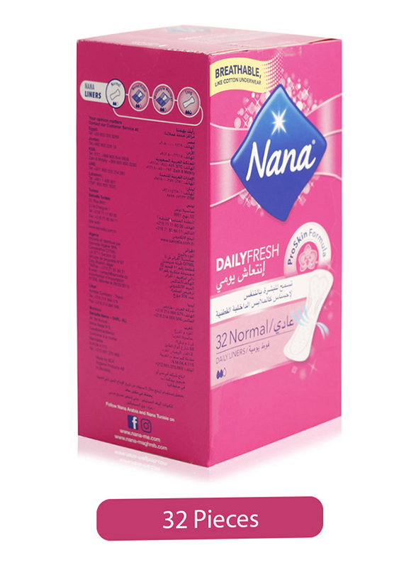 Nana Daily Fresh Daily Liners, Normal, 32 Pieces