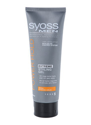 Syoss Men Power Hold Styling Gel for All Hair Types, 250ml