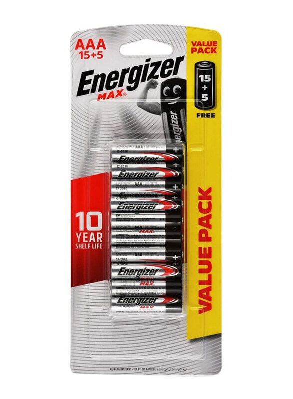 

Energizer Max AAA Alkaline Batteries - 15 + 5 Pack