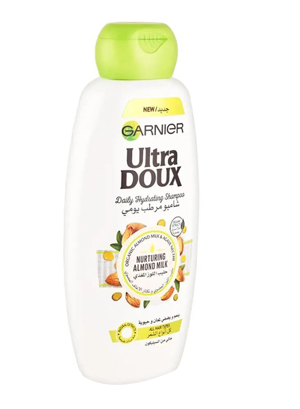 Garnier Ultra Doux Hydrating Shampoo with Almond Milk & Agave Nectar - 400 ml