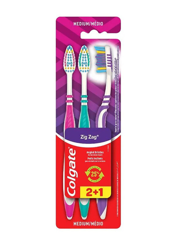 

Colgate ZigZag Flexible Multipack Medium Toothbrush- 3 Pack