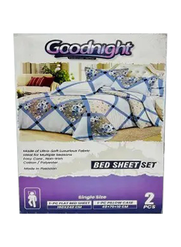 Goodnight Single Bedsheet with Pillow Case