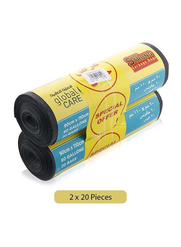 

Globe Care Global Care Super Strong Garbage Bags Roll - 40 Pieces