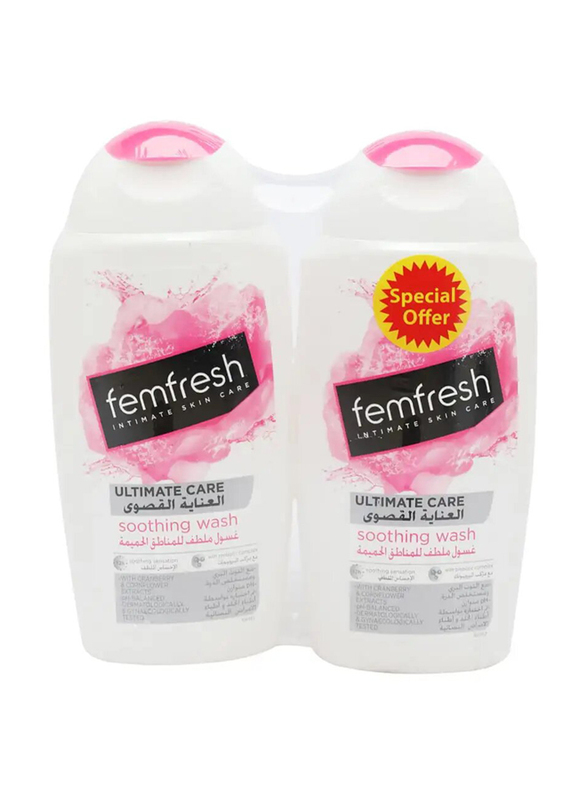 Femfresh Ultimate Intimate Skin Care Soothing Wash, 2 x 250ml