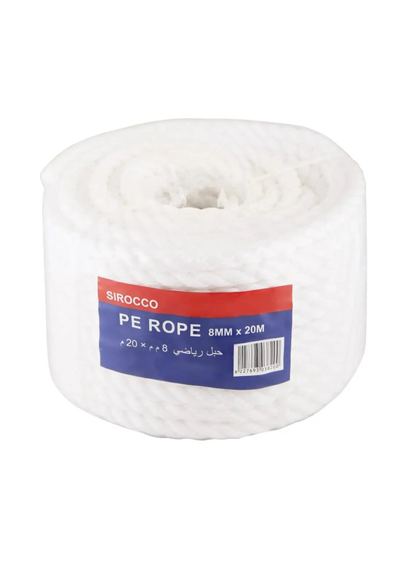 Sirocco PP Roop - White, 8mm x 20m