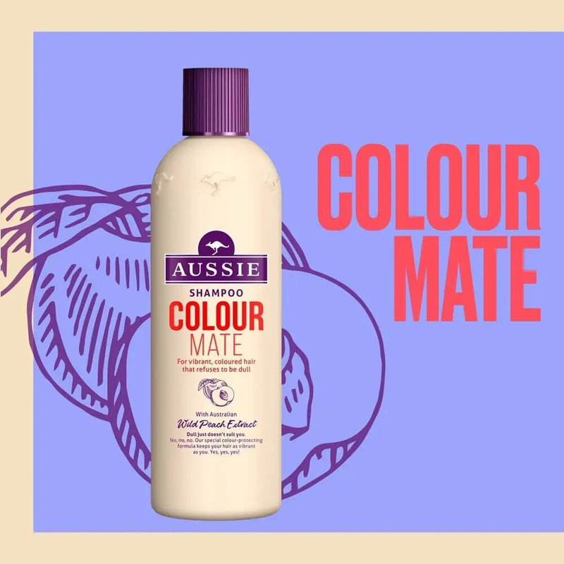 Aussie Colour Mate Shampoo, For Vibrant, Coloured Hair Silicone & Paraben Free - 300ML