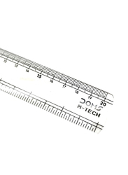 Doms 20cm M-Tech Slim Ruler, Clear