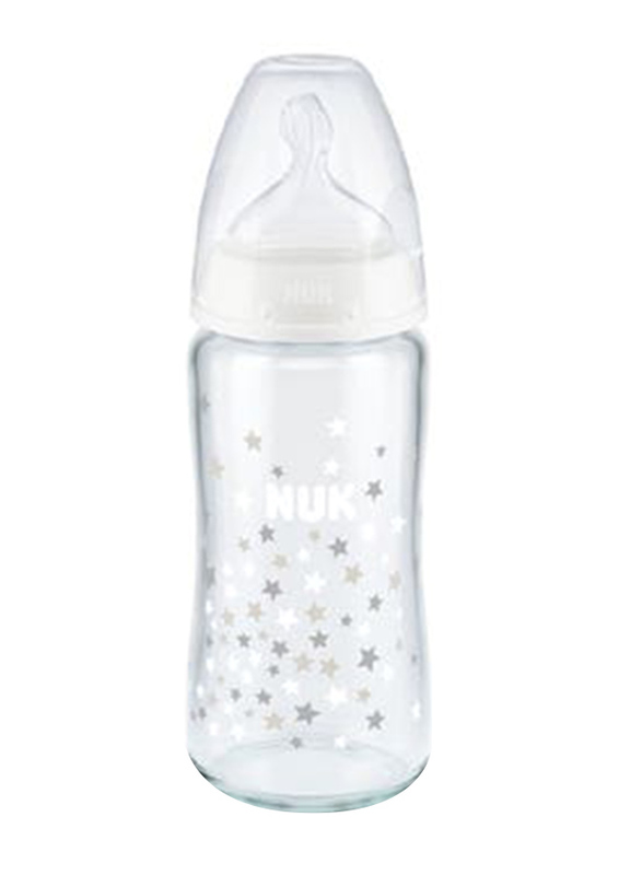 Nuk First Choice Plus Glass Bottle 300ml, Clear