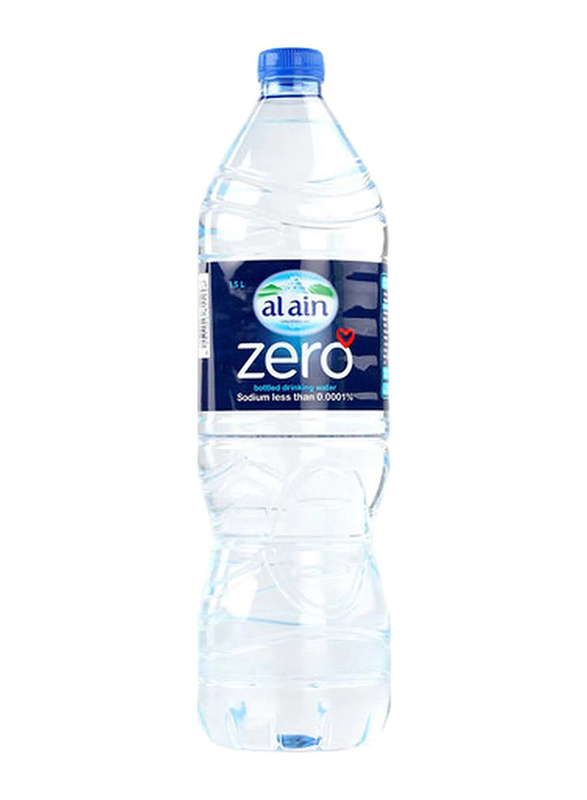 Al Ain Zero Sodium Free Bottled Drinking Water, 6 x 1.5 Liters