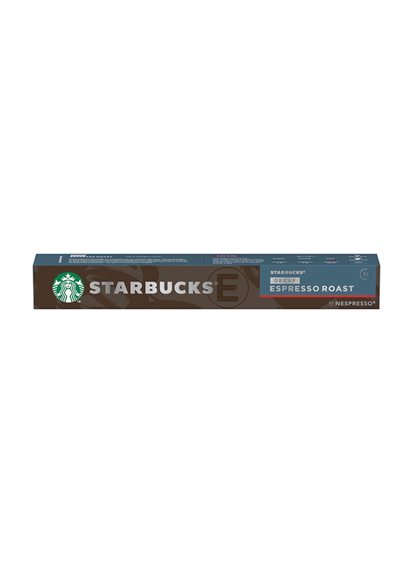 Starbucks Decaf Espresso Roast by Nespresso Dark Roast Coffee Capsules, 10 x 57g