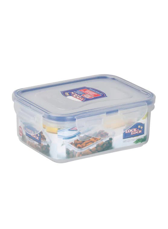 Lock & Lock Plastic Rectangle Food Container, 350ml, clear