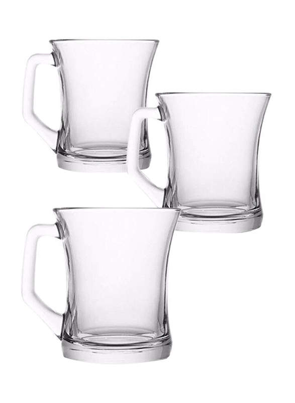 Lav 225ml Glass 3-Piece Zen Mug, Clear