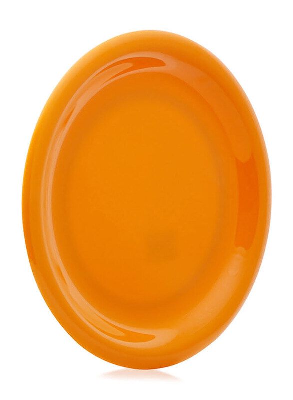 

Union 11-inch Solid Acrylic Round Plate, Orange