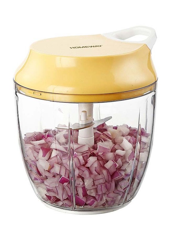 Homeway Manual Chopper with Breaker, Clear/Yellow